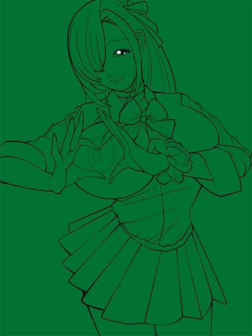 一之瀬アスナの下描き 