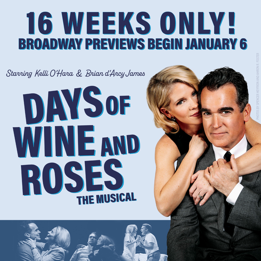 We're thrilled to announce that after its critically acclaimed run at Atlantic this spring, Days of Wine and Roses is coming to Broadway starting in January 🎉