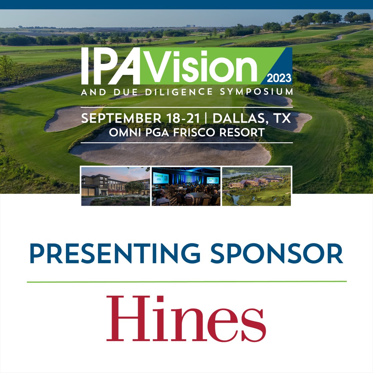 portfolioalts's tweet image. Big thank you to Hines, an Advocate level sponsor for this year’s IPAVision. One of the largest real estate investors in the world, Hines provides actionable solutions to meet investors’ unique needs. Learn more here: hinessecurities.com