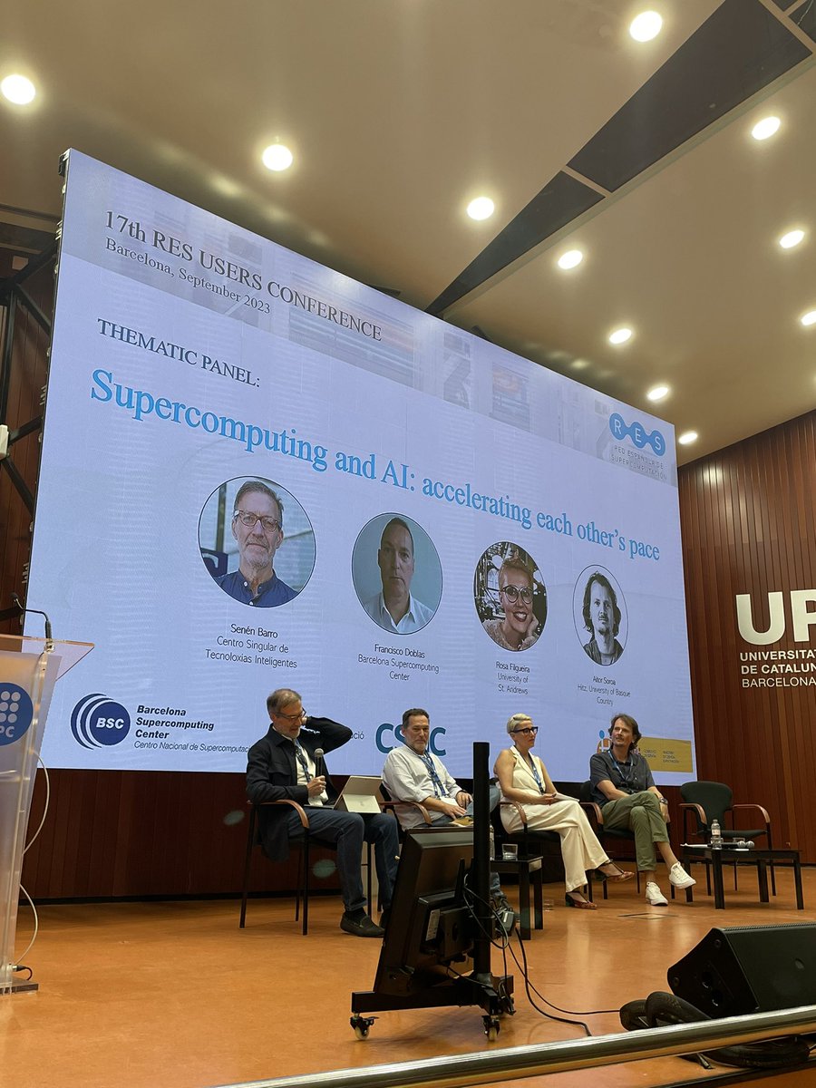 RES_HPC's tweet photo. Thematic Panel: Supercomputing and AI: accelarating each other’s pace #JURES2023

🚀 The rise of AI 📈 has transformed our industry, fostering #collaboration between public and private sectors, promoting data openness, and enabling more predictions, such as #climateforecasts. https://t.co/I0PQcpfTGk