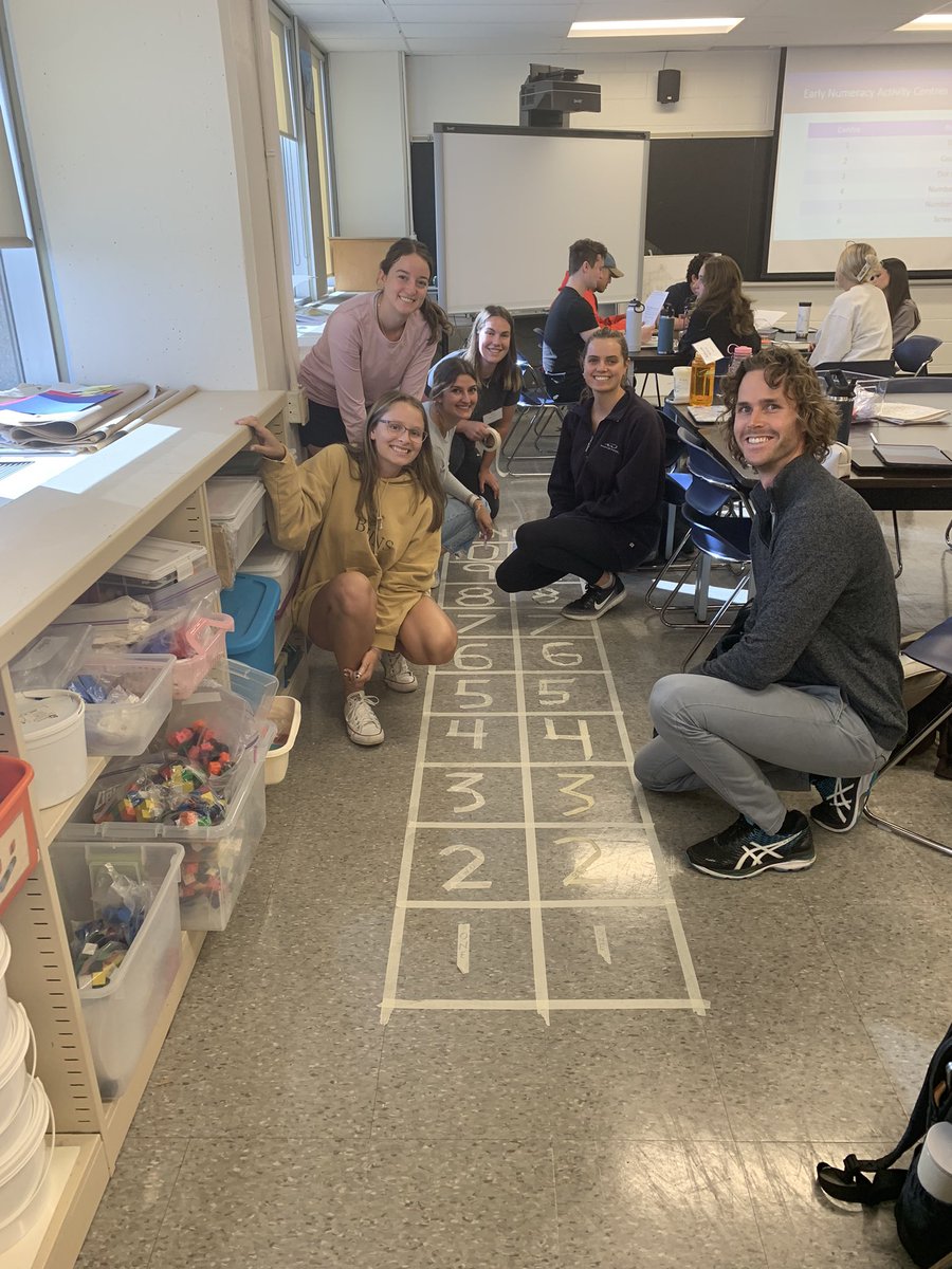 Working on a life-size number path in class today. Number paths help children understand the order and relative positions of numbers. @QueensEduc @katbaltkois #earlymath #iteachmath