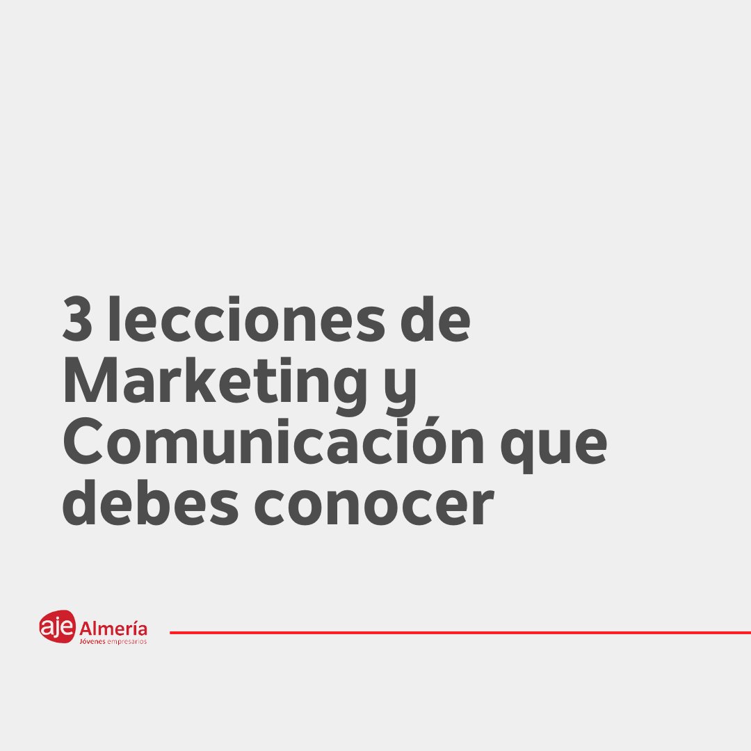 AJE_alm's tweet photo. 🚀 Descubre 3 lecciones importantes sobre Marketing y Comunicación que todo empresario debe conocer. 

¡Desliza para más! 💡 #MarketingYComunicacion 

#Aprendizajes #ÉxitoEmpresarial #AJE #AJEAlmeria #JovenesEmpresarios #Almeria #Marketing #CMO #Comunicación https://t.co/CdwV7TMnqQ