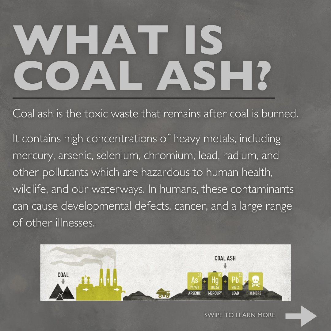 CoosaRiverkeepr's tweet photo. We are one week away form the in-person hearing for the EPA's proposed denial of Alabama's coal ash program. We hope you will take a moment to scroll through to learn more about coal ash Help us tell Alabama utilities to #moveyourash!

Learn more at https://t.co/6klcEXVc0s! https://t.co/s6nguyjRfr