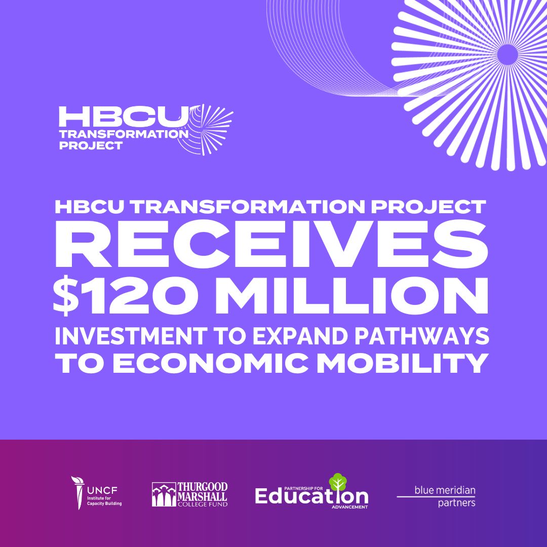 Proud to be part of a joint effort supporting #HBCUs! <a href="/PEdAdvance/">Partnership for Education Advancement</a> <a href="/UNCF/">UNCF</a> <a href="/tmcf_hbcu/">TMCF</a> <a href="/bluemeridianp/">Blue Meridian Partners</a>   edadvancement.org/news/strong-fi…