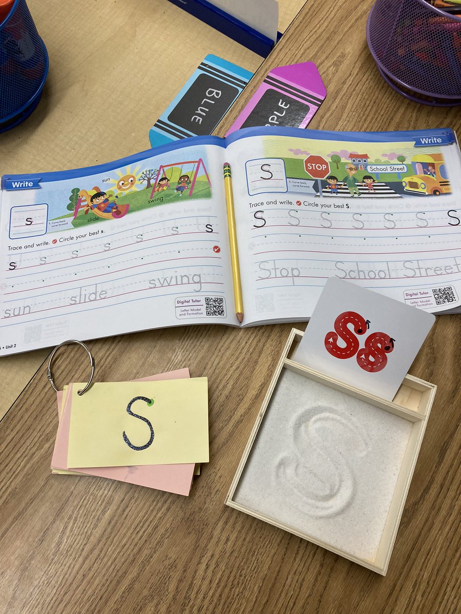 In K-KS we work on handwriting in so many ways! We made our Ss by slithering like a snake, surfing the waves and swinging through the trees.  #heathcotepride #kks