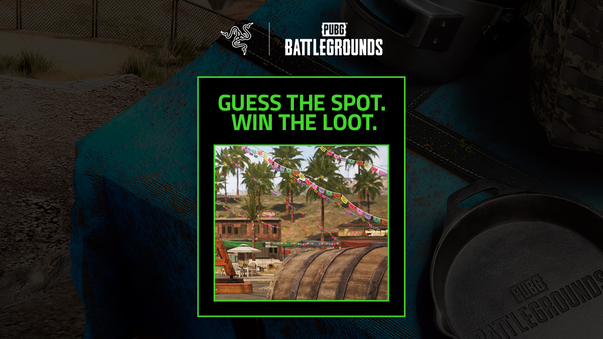 Razer's tweet photo. Think you know Miramar like the back of your hand? Guess the spot and stand a chance to win a full set of Razer-themed PUBG: BATTLEGROUNDS in-game gear. To enter, simply:

📷Follow @razer and @PUBG 
📷 Like this post and tag a friend
📷 Guess the location in the comments below

Giveaway ends Sep 25, 23:59 PDT. GL! T&Cs apply.