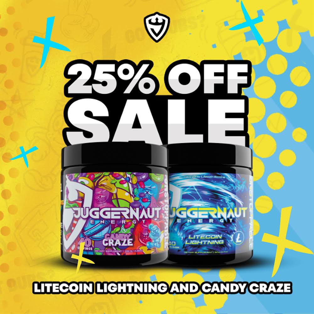 🔥 Comin’ in hot, Jugg Heads! 🚀 Blast into an energy frenzy with 25% OFF Candy Craze and Litecoin Lightning- now through Sunday w/ code: FRENZY25

SHOP: JuggernautEnergy.com