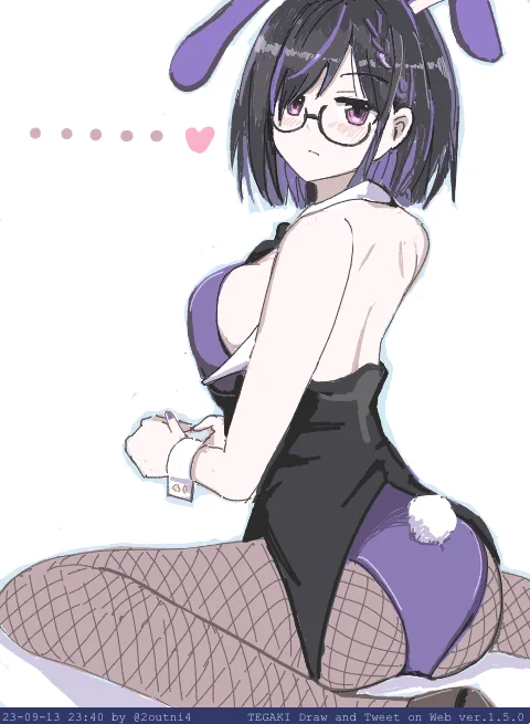 バニーな五葉あこ #駅メモファンアート #tegaki_dt