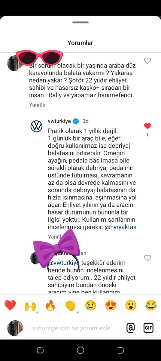 @vwbinekarac_tr 59 k takipçiniz cevap versin 17k km de düz yolda kalınirmi bir yaşındaki araçla. Hele instada silinen cevaba ne demeli . İlkokul mezunu insanlarlami çalışıyorsunuz sanayi esnafı bile şaşkın