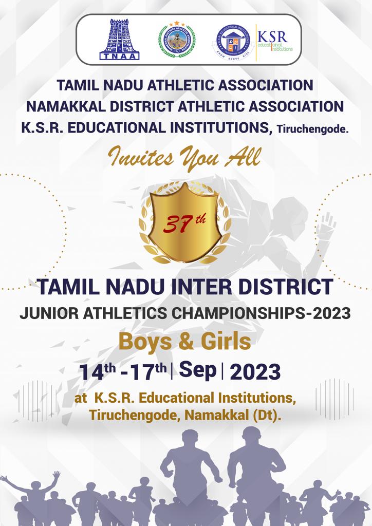 ksrcas1995's tweet photo. KSR EDUCATIONAL INSTITUTIONS
Tamilnadu Athletic Association
Namakkal District Athletic Association
Invites
TAMILNADU INTER DISTRICT
JUNIOR ATHLETIC CHAMPIONSHIPS - 2023
#ksrei #ksrcas #juniorathlete #NamakkalDistrict
#athletics2023 https://t.co/kY5uU29Kph