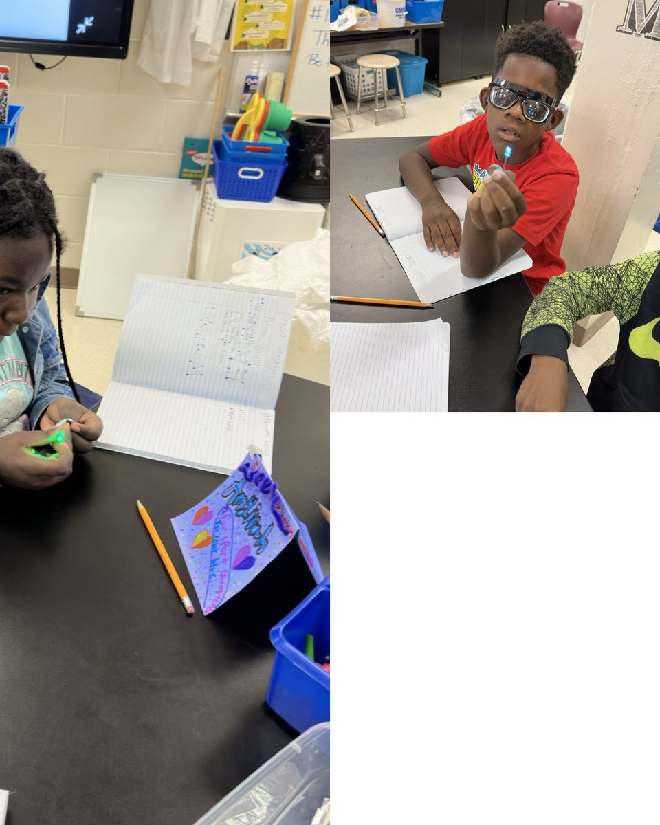 BoydSTEAMLab's tweet photo. Let there be light!
5th graders discussed how much we depend on electricity and made flashlights to help when the power goes out!
#PrincipalK_APS #APSBoydES #BoydisSTEAMingHOT🔥 #STEAMingCooper #AP_Fagan https://t.co/al9ATAKGym