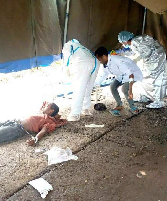 AbrarSuleiman's tweet photo. @AbiyAhmedAli ተጀምሯል
Fascism at its peak!

#AmharaGenocide is real!

Confirmed reports of death of pandemic is coming out of #Tuludimtu, one of the 5 admitted concentration camps of #Amhara people.

How many more #Amhara should die to stop fascist Abiy?
@SecBlinken 
@POTUS 
@UKParliament https://t.co/bfJZTRRvdN