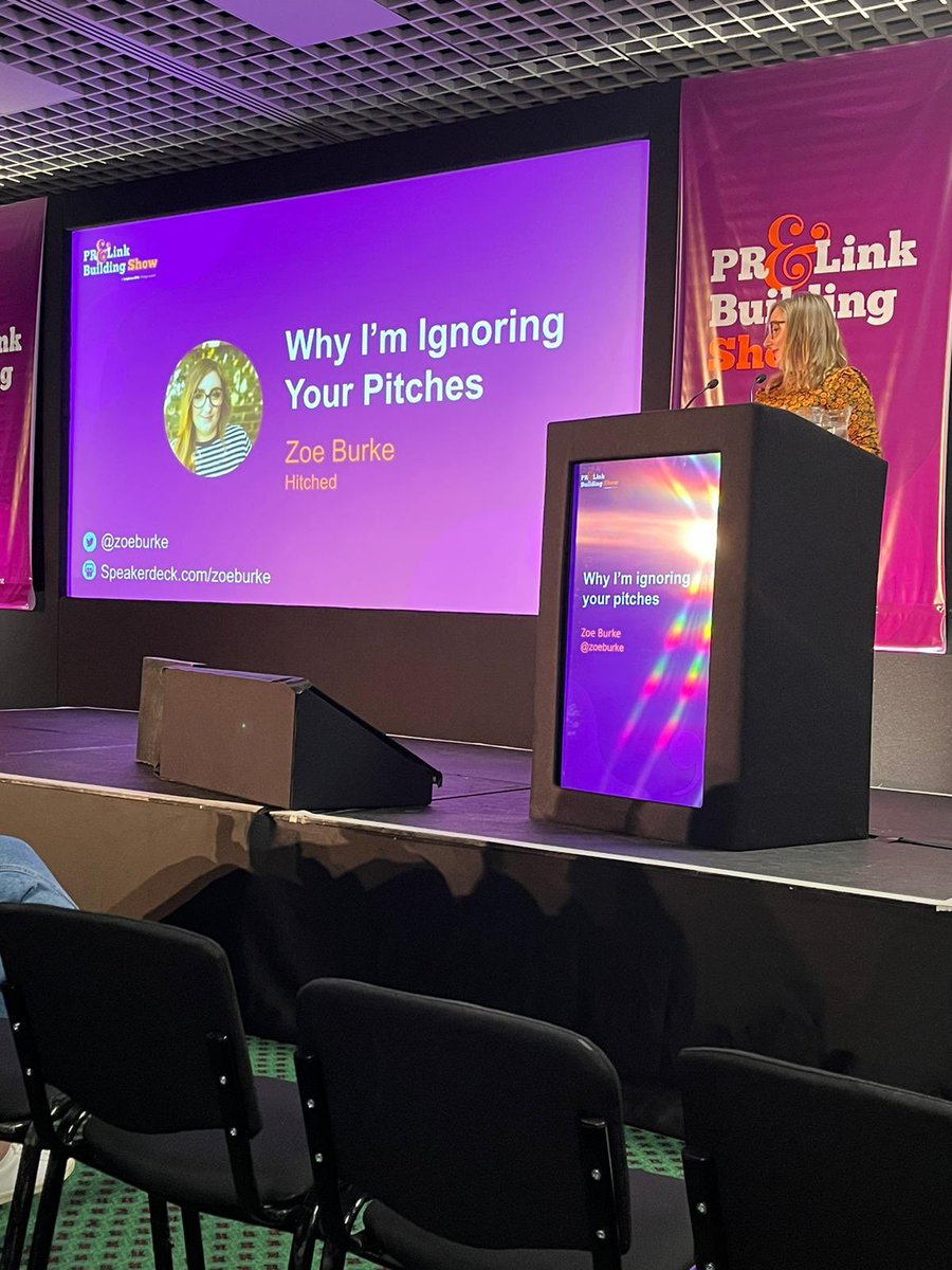 Last break of the day over and we’re onto the last leg of speakers now!

Up first is <a href="/zoeburke/">Zoe Burke</a> and we can’t wait for this talk on pitches and why they may be ignored! 

<a href="/PRLinkShow/">PR and Link Building Show</a> <a href="/brightonseo/">brightonSEO</a> 
#brightonseo