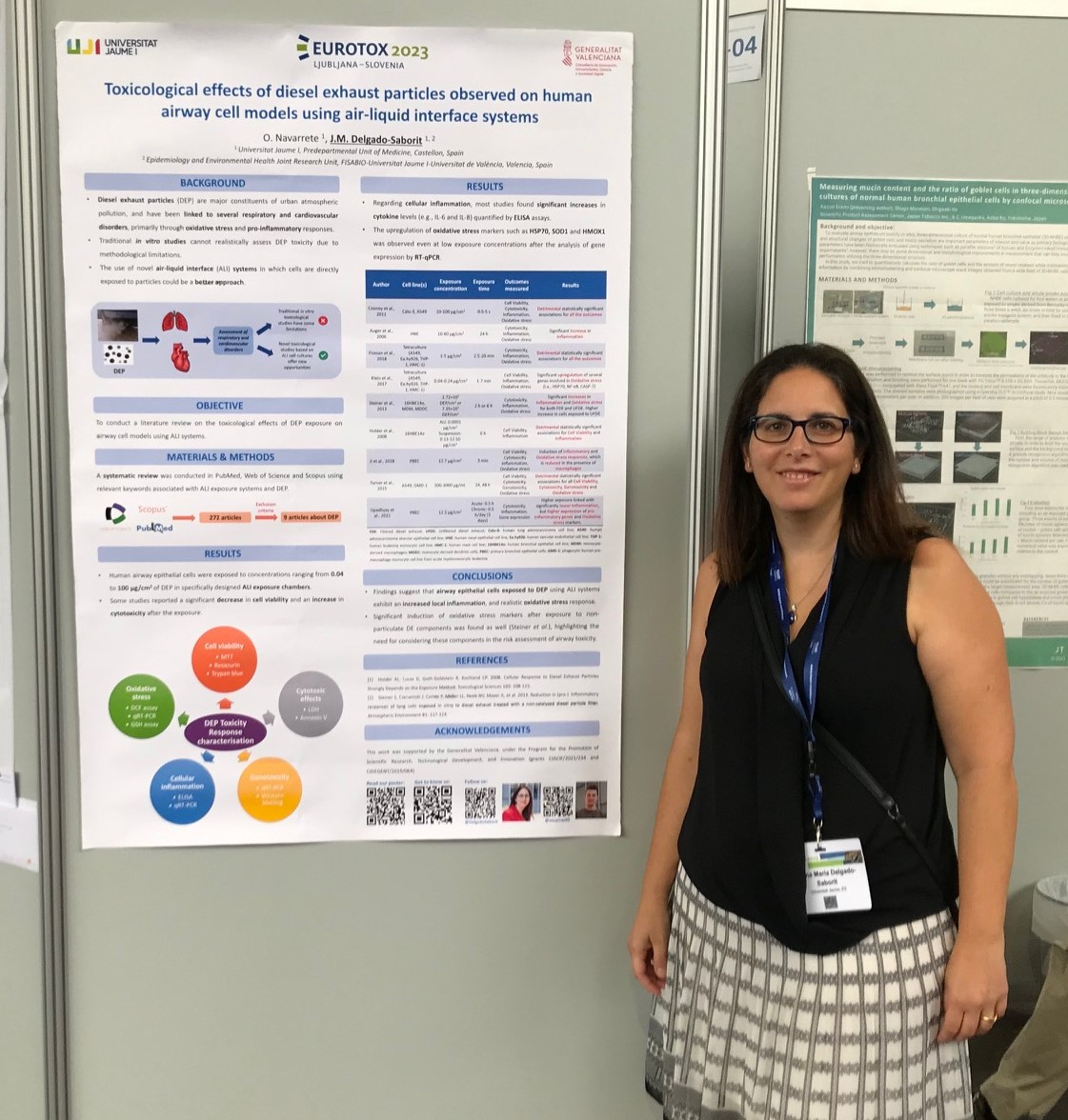 The #Eurotox2023 has been a fantastic opportunity to show the work that <a href="/oscarnav02/">Óscar Navarrete Aliaga</a> is doing in his PhD. His poster shows the great opportunities that #ALI systems offer to identify toxic responses from #AirPollution. It is great to supervise talented young researchers!