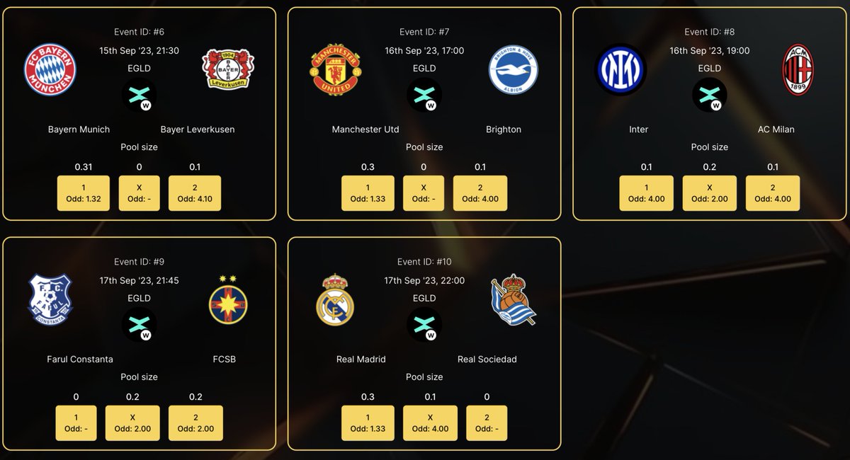 👋Hey #MultiversX fam! 

⚽️ Do we have some football enthusiasts here? ⚽️

<a href="/pulsarmoney/">Pulsar Money</a> send 300000 MEX to 100 reactions

✅ Place bets on x-bet.mx/dashboard

Drop a comment with future sports events that you want to see on our platform 👇👇

#EGLD
