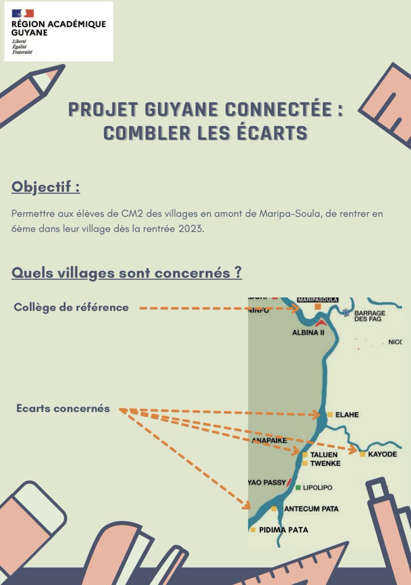 acguyane's tweet photo. #enseignementetnumerique | Philippe Vigier Ministre des Outre-mer a visité en présence d’ Antoine Poussier Préfet de Guyane et du recteur Philippe Dulbecco, les classes de 6e des collèges Gran Man Difou et Taluen faisant partie du projet «Guyane connectée : combler les écarts » https://t.co/sxoMxTJXpI