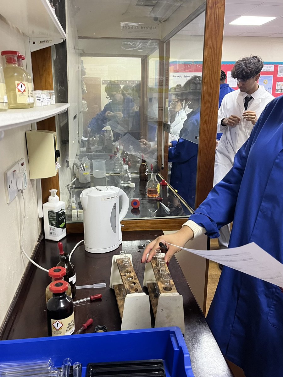 Year 13 Chemists spent the afternoon looking at the chemistry of Aldehydes and Ketones. Smelly stuff.