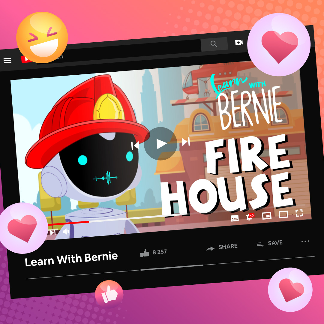 Let's spark your child's natural curiosity with Bernie, the #2DAnimation that balances #Fun and #Learning! 🎉
#JoinTheFun and #Subscribe to #LearnWithBernie 

🤖🧒
bit.ly/3FTgwNT