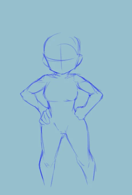 フレームをガッシリめに描いたのに服着せると細めに見えちゃう 