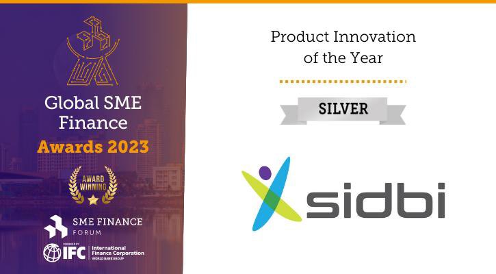 sidbiofficial's tweet photo. #SIDBI has been awarded by the @SMEFinanceForum as the Silver winner in the Product Innovation of the Year category of the Global SME Finance Awards! 
#GSMEFF23 #SMEFinanceAwards https://t.co/SO0nHwPZUv