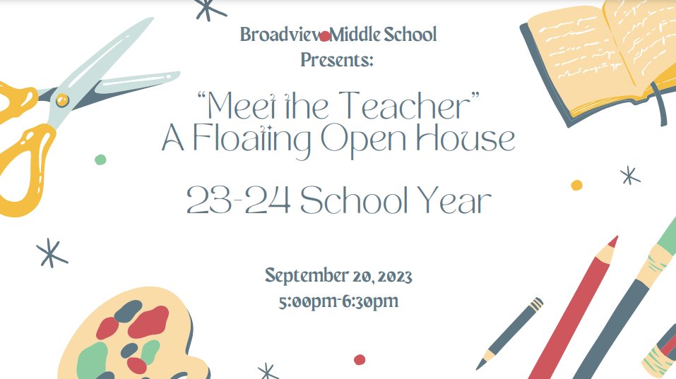 BMS Hosts: Meet the Teacher "A Floating Open House"
September 20, 2023
5:00pm-6:30pm
