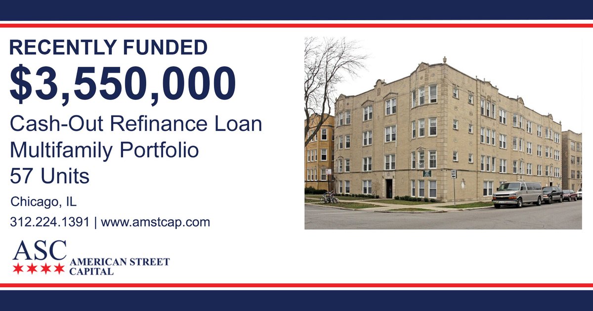 AmericanStCap's tweet photo. American Street Capital Arranges $3.5MM Cash-Out #Loan for #Chicago #Multifamily #Northside #Investment #Housing #WestRidge https://t.co/cauj3ZPkOq https://t.co/mGIdOAmKdn