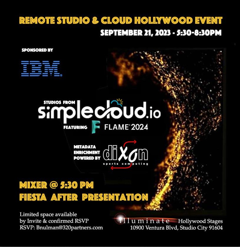 🔥 Calling all Autodesk Flame users! Join us on Sep 21st, 5:30-8:30 PM at Illuminate Hollywood Stages for an exclusive Flame event. Unveil the power of Flame with SimpleCloud's VDI. Limited spots – RSVP now: bnulman@320partners.com! 🎬🖥️ #AutodeskFlame #IlluminateHollywood