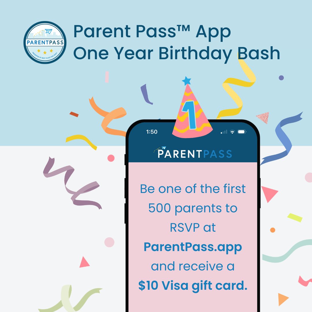 Have you RSVP’d for the Parent Pass™ App One Year Birthday Bash yet? 🎉

Join us for free games, bounce houses, giveaways, food, and family fun. 

We can’t wait to celebrate with you on October 7th at Dream Park in Fort Worth! 🥳

Register here 👉 bit.ly/3sISfFG