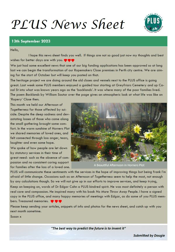 The latest issue of our news sheet is available at plusperth.co.uk/resources/news…