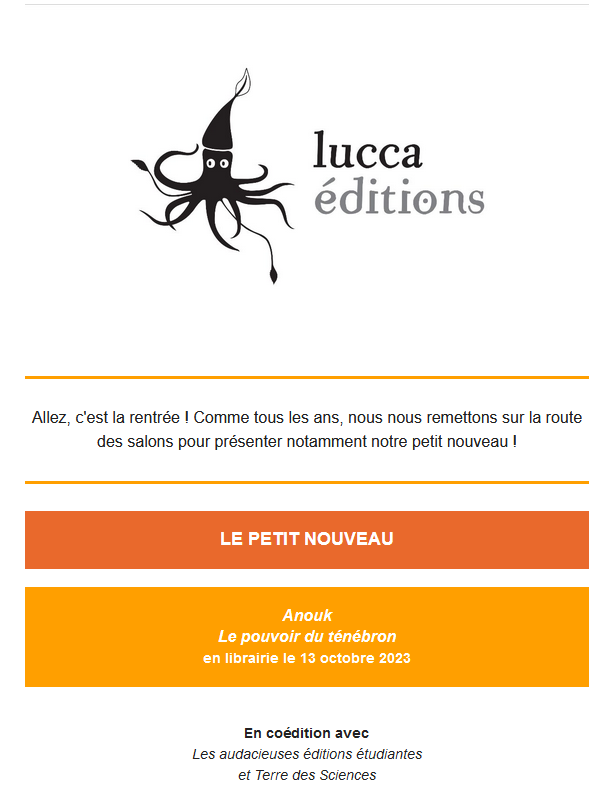 LuccaEditions's tweet photo. Pour savoir tout ce qui se trame chez nous en cette rentrée 2023, venez faire un tour ici :
https://t.co/Mz1koGEZSV] https://t.co/bGBM2GOOOs