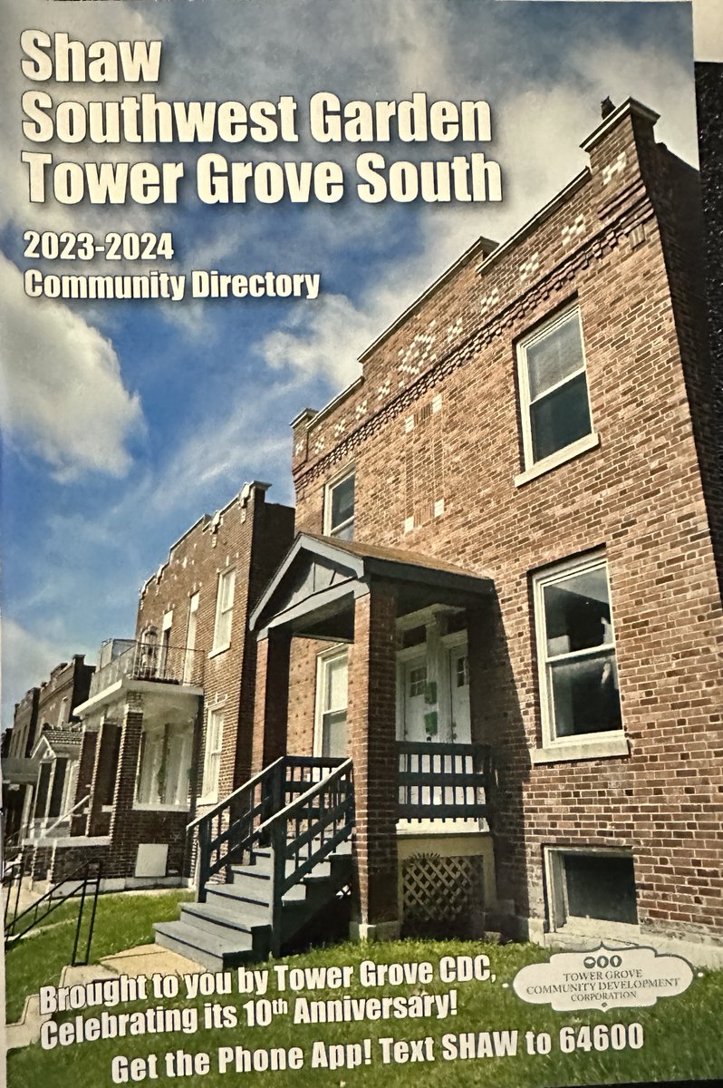 Hot of the presses and being delivered to all the homes in our historic service area of Tower Grove South, Southwest Garden and Shaw.  Please enjoy our 2023-2024 Community Resource guide!