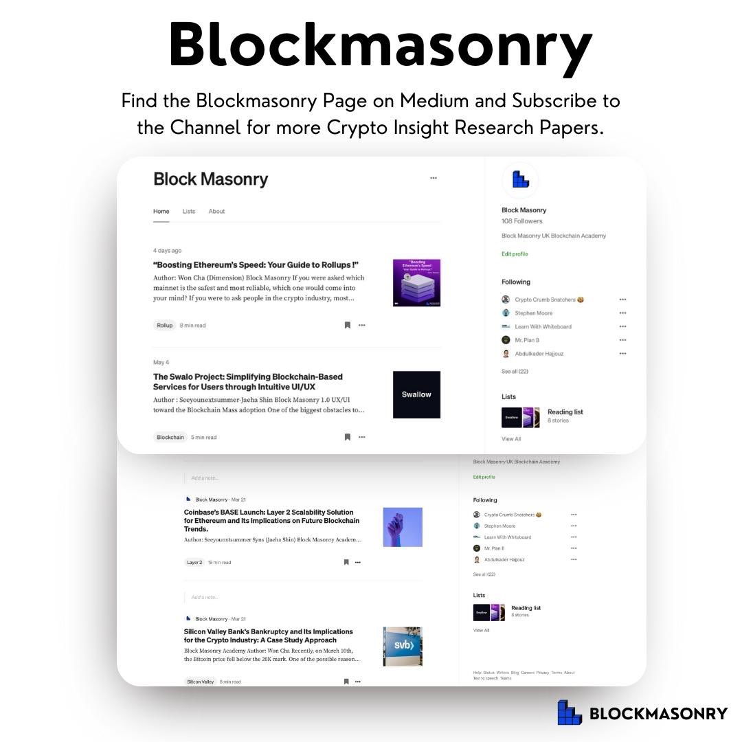 BlockmasonryAC's tweet photo. How to read #Blockmasonry #Medium articles? Here's where you can find out.
Through the Blockmasonry #Blockchain Academy, you can read a wide range of blockchain #crypto-related Medium articles. https://t.co/OU24Kca5lj