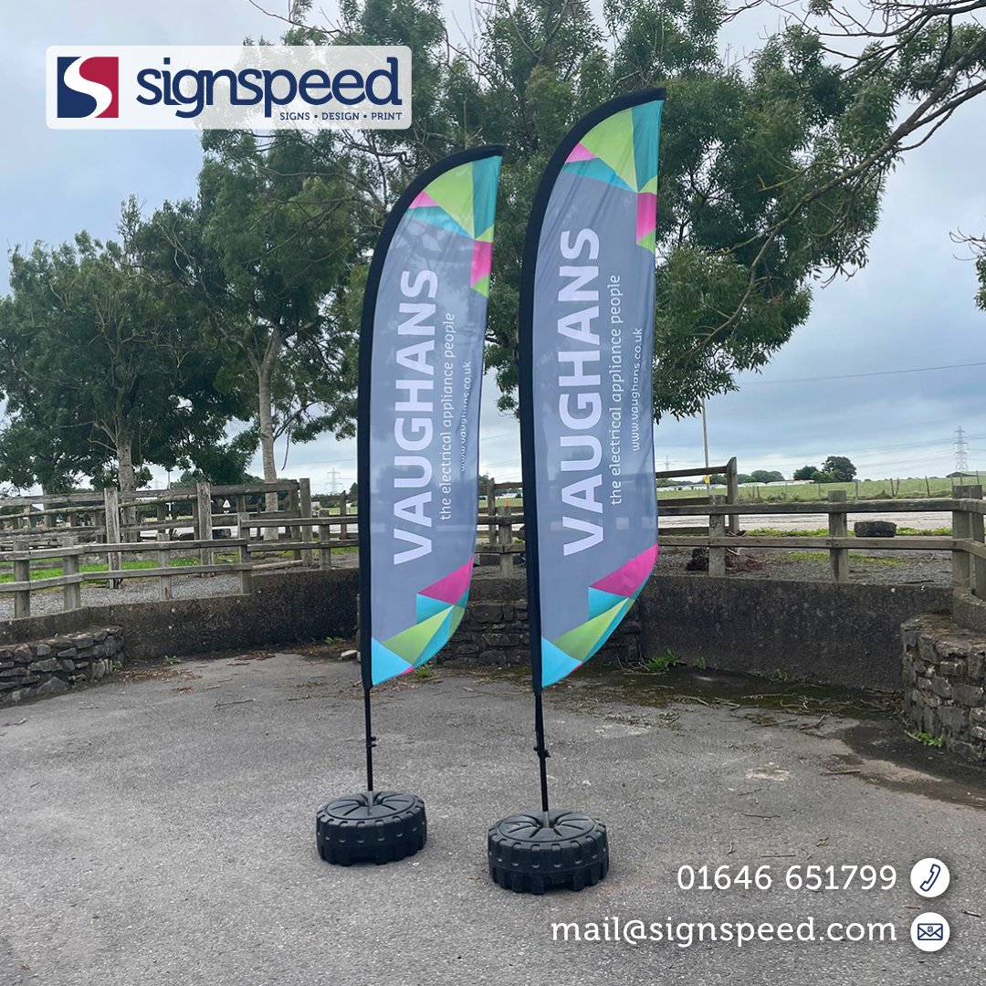 Signspeed's tweet photo. Flags... A brilliant way to advertise outside your premises 🚩 Available in a variety of shapes and sizes, get in touch for a quote on ☎️ 01646 651799 or 📧 mail@signspeed.com
#flagprinting #flag #flags #flagspembrokeshire #pembrokeshireflags #serioussignsolutions #signspeed https://t.co/m9m7o31Udk
