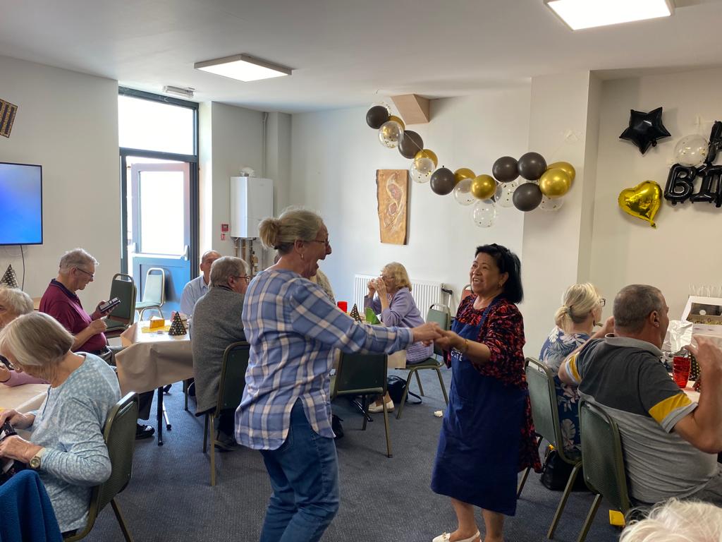 HoTCP's tweet image. Party time here today at HoT lunch club. Celebrating a year of food,fun and more importantly friendship.