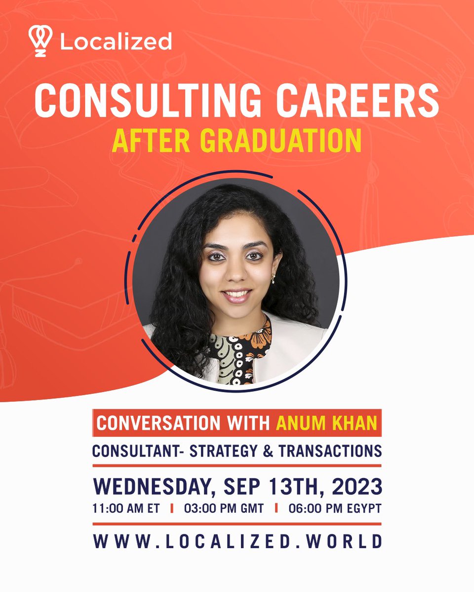 🌟Interested in a #career in consulting?

Join the online session today, with Anum Khan, as we navigate the complexities of the #consulting world. Gain insights from her experience &amp; fast-track your career journey in consulting.

Sign up: bit.ly/45QrrSB
#careertips #MENA