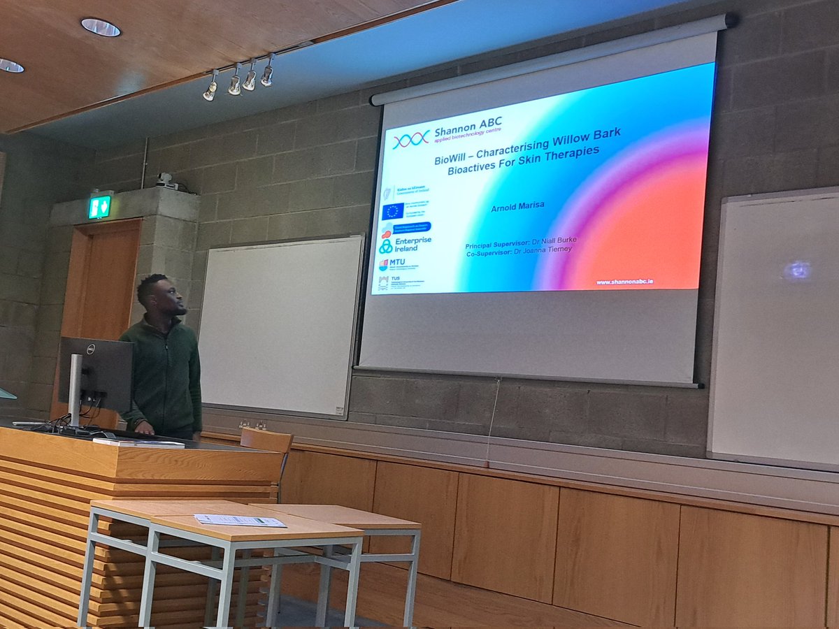 Final presentation of the day from postgraduate student Arnold Marisa, characterizing willow bark extracts for skin therapies as part of <a href="/BioWILL_NWE/">BioWILL</a>