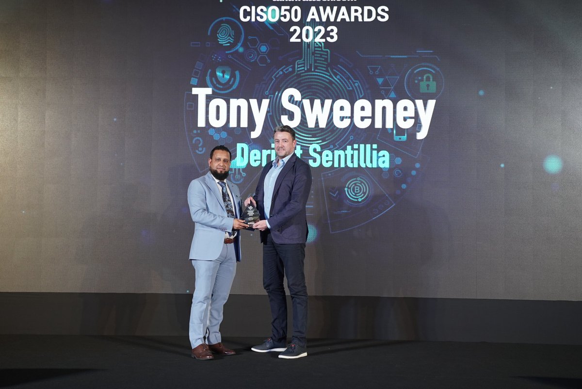 tahawultech's tweet photo. Tony Sweeney, Deribit Sentillia, wins a CISO50 Award, congratulations.
@DeribitExchange
#CISO50
#tahawultech https://t.co/jut0G6IW6R