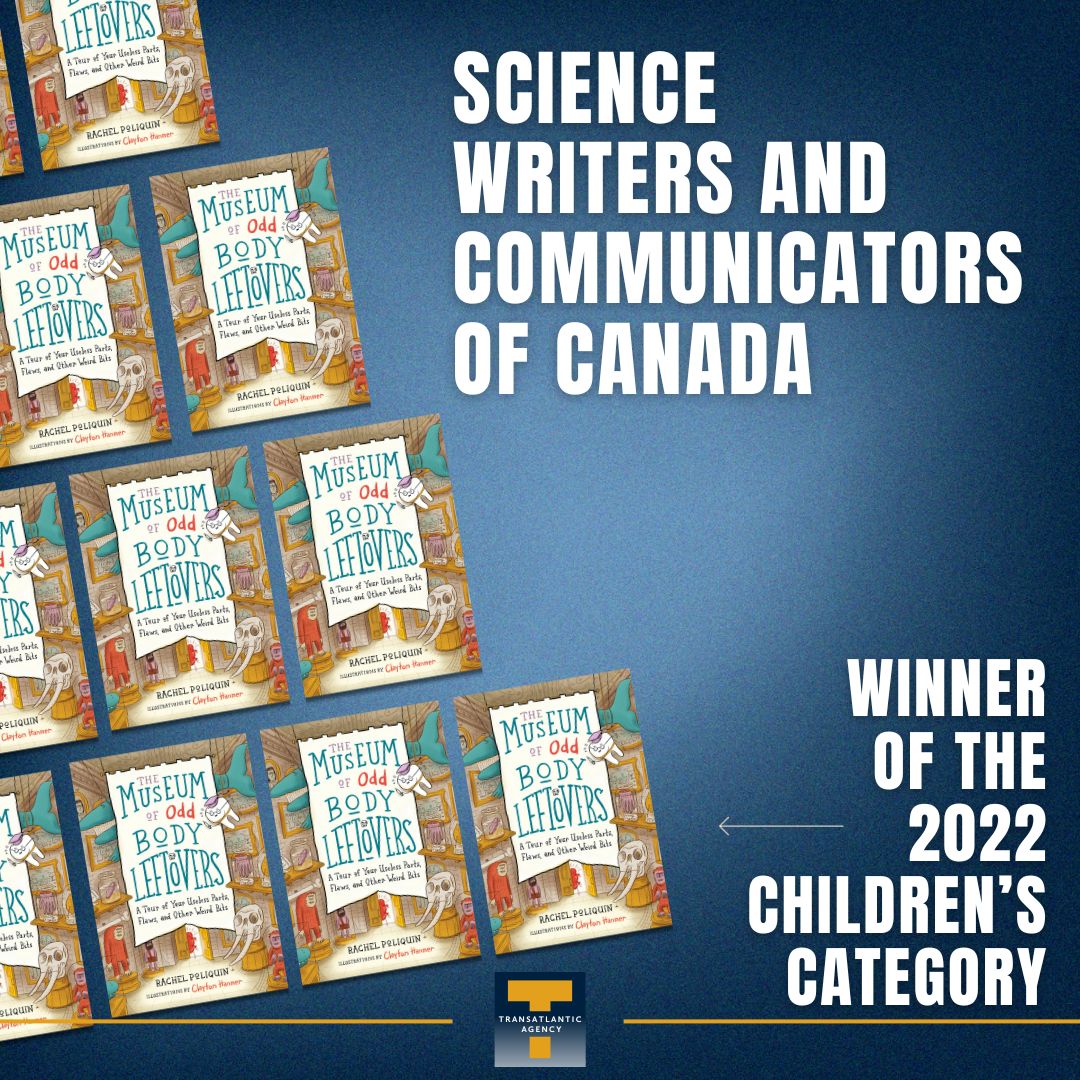 Transatlantic Agency (@translitagency) on Twitter photo THE MUSEUM OF ODD BODY LEFTOVERS by Rachel Poliquin and illustrated by Clayton Hanmer has won in the childrenβs category of the 2022 SWCC Awards!π
<a href="/ravishingbeasts/">Rachel Poliquin</a> is represented by <a href="/AmyJoT2/">Amy Tompkins</a> and <a href="/ClaytonHanmer/">Clayton Hanmer</a> is represented by <a href="/genuinefi/">Fiona Kenshole</a>
Learn more: bit.ly/3PBSyLx THE MUSEUM OF ODD BODY LEFTOVERS by Rachel Poliquin and illustrated by Clayton Hanmer has won in the childrenβs category of the 2022 SWCC Awards!π
<a href="/ravishingbeasts/">Rachel Poliquin</a> is represented by <a href="/AmyJoT2/">Amy Tompkins</a> and <a href="/ClaytonHanmer/">Clayton Hanmer</a> is represented by <a href="/genuinefi/">Fiona Kenshole</a>
Learn more: bit.ly/3PBSyLx