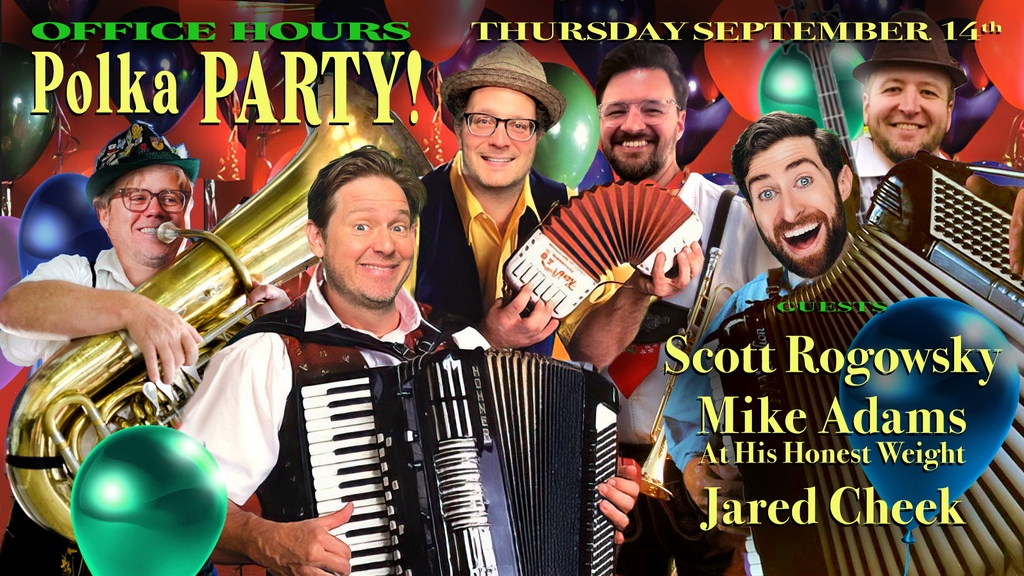 Plan accordionly for OHL TOMORROW Thurs. 9/14 w/ guests <a href="/ScottRogowsky/">Scott Rogowsky</a>, @micdadam, and <a href="/FlannelgraphUSA/">Flannelgraph Records</a> impresario <a href="/REALJaredCheek/">Jared Cheek</a>! Zoom in or call in w/ YOUR trivia questions for the Quiz Daddy himself.

LIVE at 10am PT (1pm ET) at youtube.com/officehourslive

Art by <a href="/OnCinemaHead/">On Cinema Family</a>