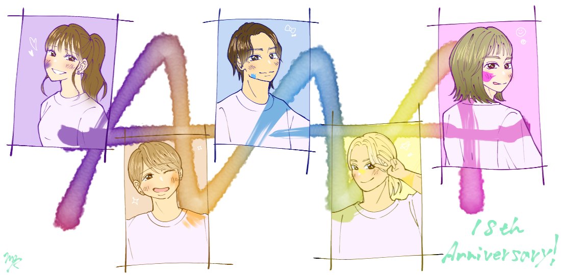 megu_aaa2's tweet photo. 七色の虹をあの空に描き出そう！
#AAA
#AAA18thAnniversary
#AAA18thアニバ絵 https://t.co/acdbjnHTUo