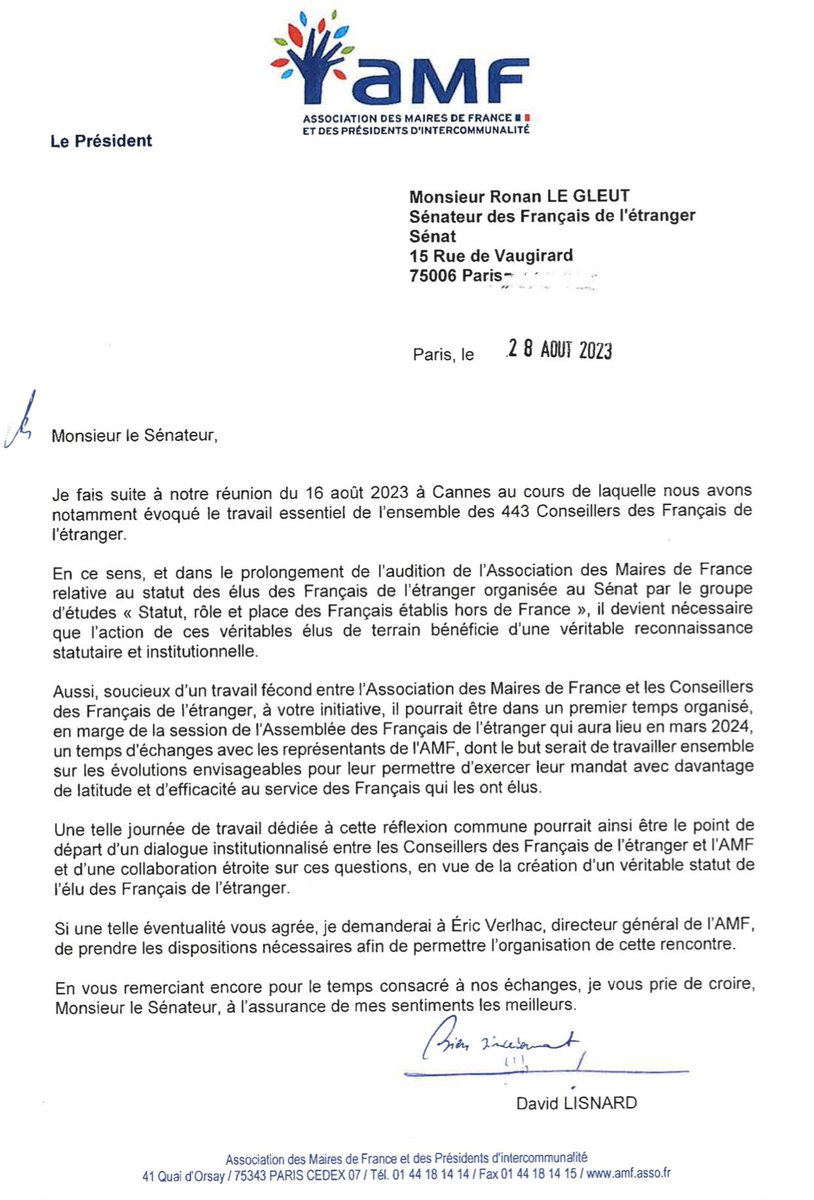 [Elections Sénatoriales 2023]
🌎🌍🌏Elus à part entière : Statut des Élus
🔵Reconnaissance protocolaire, 
🔴Attributs distinctifs, 
🟡Moyens à la hauteur de nos missions
🟢Droit à une véritable formation, 
🟠Relations avec l’administration.

Des convergences utiles <a href="/davidlisnard/">David Lisnard</a>