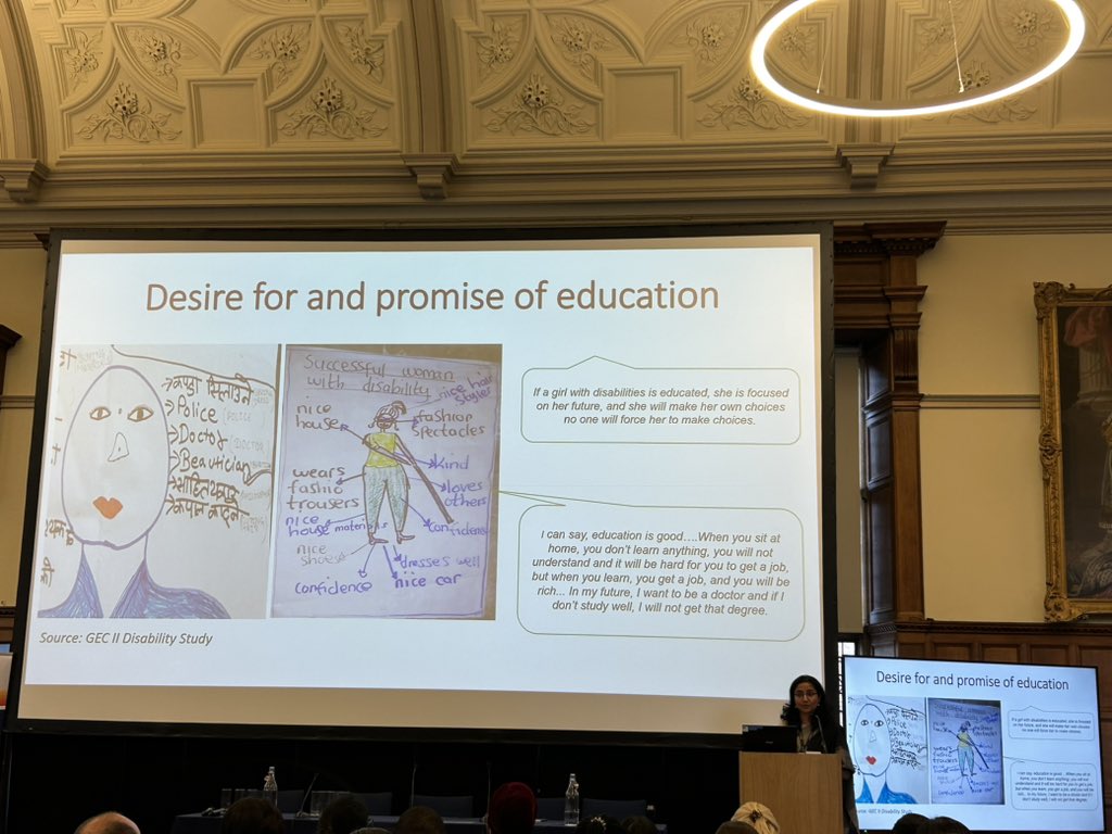 Professor @nsingal14 Nidhi Singal showcasing the findings from the Girls Education Challenge (GEC) independent evaluation study. #UKFIET #girlsed #GEC