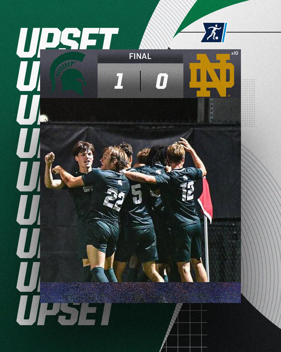 NCAA Soccer (@ncaasoccer) on Twitter photo GREEN GIANTS!! 🟢🟢
<a href="/MSU_MSoccer/">Michigan State Men's Soccer</a> took down No. 10 Notre Dame, 1-0, last night!
#NCAASoccer GREEN GIANTS!! 🟢🟢
<a href="/MSU_MSoccer/">Michigan State Men's Soccer</a> took down No. 10 Notre Dame, 1-0, last night!
#NCAASoccer