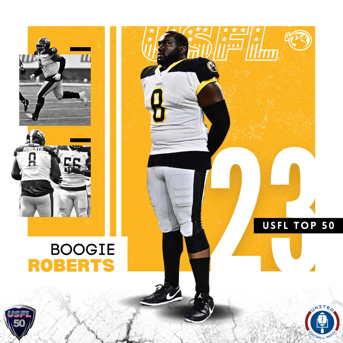 Today is a special day! The #USFL50 is at #23! Greats repped 23 like Jordan. Greats wore 8 like Kobe. Seems like we have a great one today! The Mayor of the #USFL! A dominant force on the field and off the field! It is an honor to cover this guy! Class Act as well! #UFM