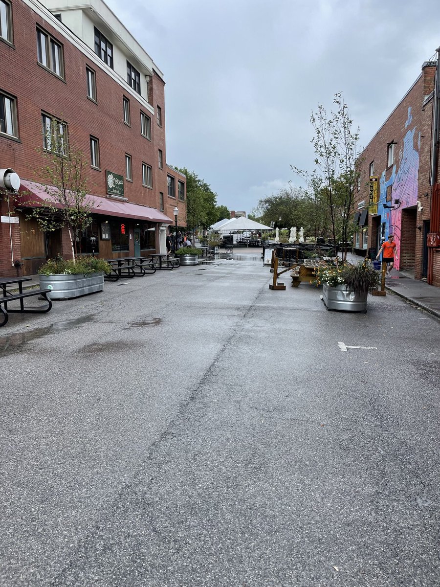 It’s not hard or expensive to create pedestrian space if you have the will.