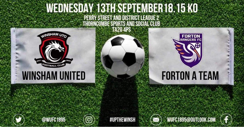 wufc1895's tweet photo. Winsham welcome Forton A team to Horseshoe Lane this evening for what will be our last mid-week fixture of the year. 

Come along and support the boys ! 

6:15 kick off at Thorncombe Sports and Social Club. 

#UPTHEWINSH 🔴⚫️🔴⚫️ https://t.co/DdXzOQHgnY