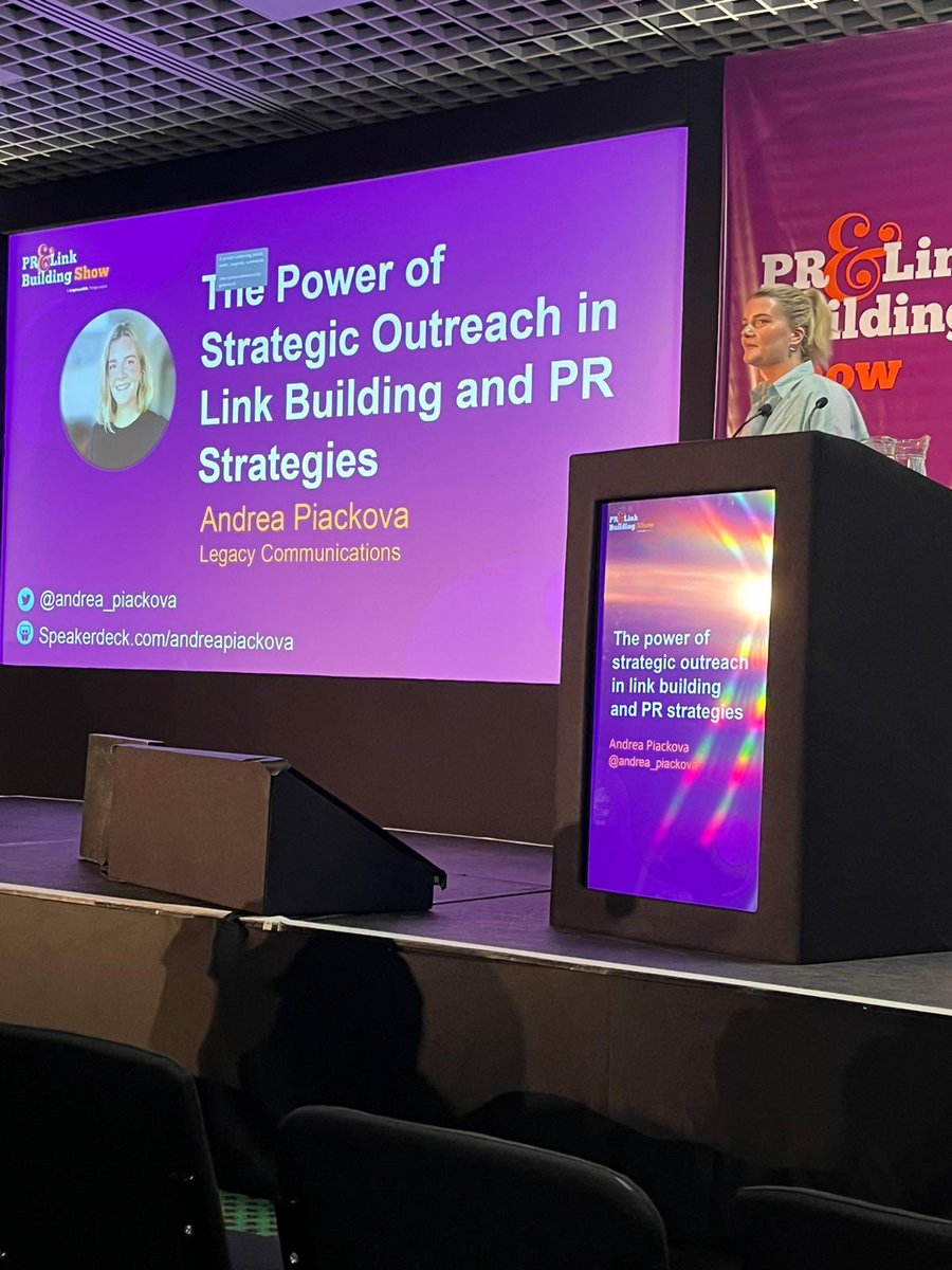 And last but by no means least, we have <a href="/andrea_piackova/">Andrea</a> with her talk on the power of strategic outreach in link building and PR strategies, one we are super keen to hear more takes on.

<a href="/PRLinkShow/">PR and Link Building Show</a> <a href="/brightonseo/">brightonSEO</a> 

#brightonseo