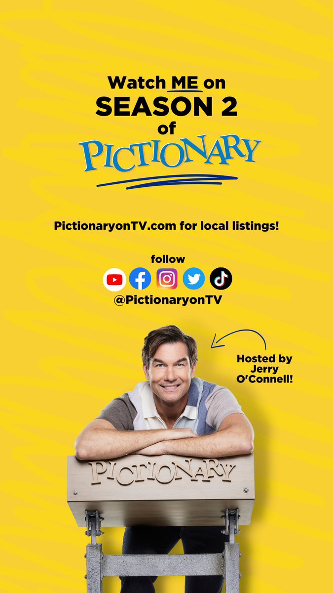 MartynHale7's tweet image. It’s PREMIERE WEEK for Pictionaryontv hosted by #JerryOConnell and I’m going to be on the show this season!!!   They are also giving everyone at home the chance to play &amp;amp; win everyday. Tune in and be on the lookout for my episode. #pictionary #foxfirstrun