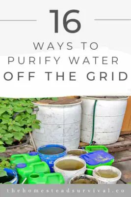 16 Ways to Purify Water Off The Grid thehomesteadsurvival.com/16-ways-to-pur…