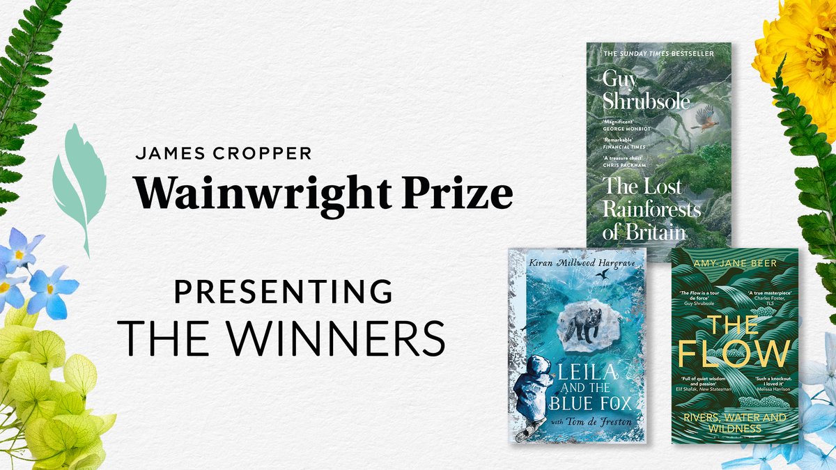 Just announced, the winners of the 2023 James Cropper @wainwrightprize! Congratulations @AmyJaneBeer, @guyshrubsole and @Kiran_MH! 🥳

Find the winners and explore the shortlists here: bit.ly/3Lm84Zj